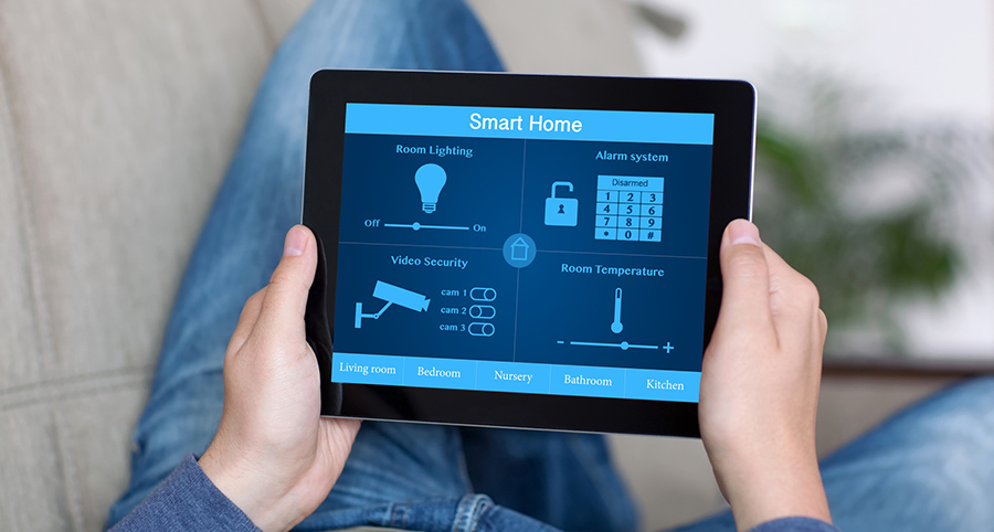 The ability to access and control security components from a mobile device is one of the top smart home trends in Morgantown. Close-up of smart home security app.